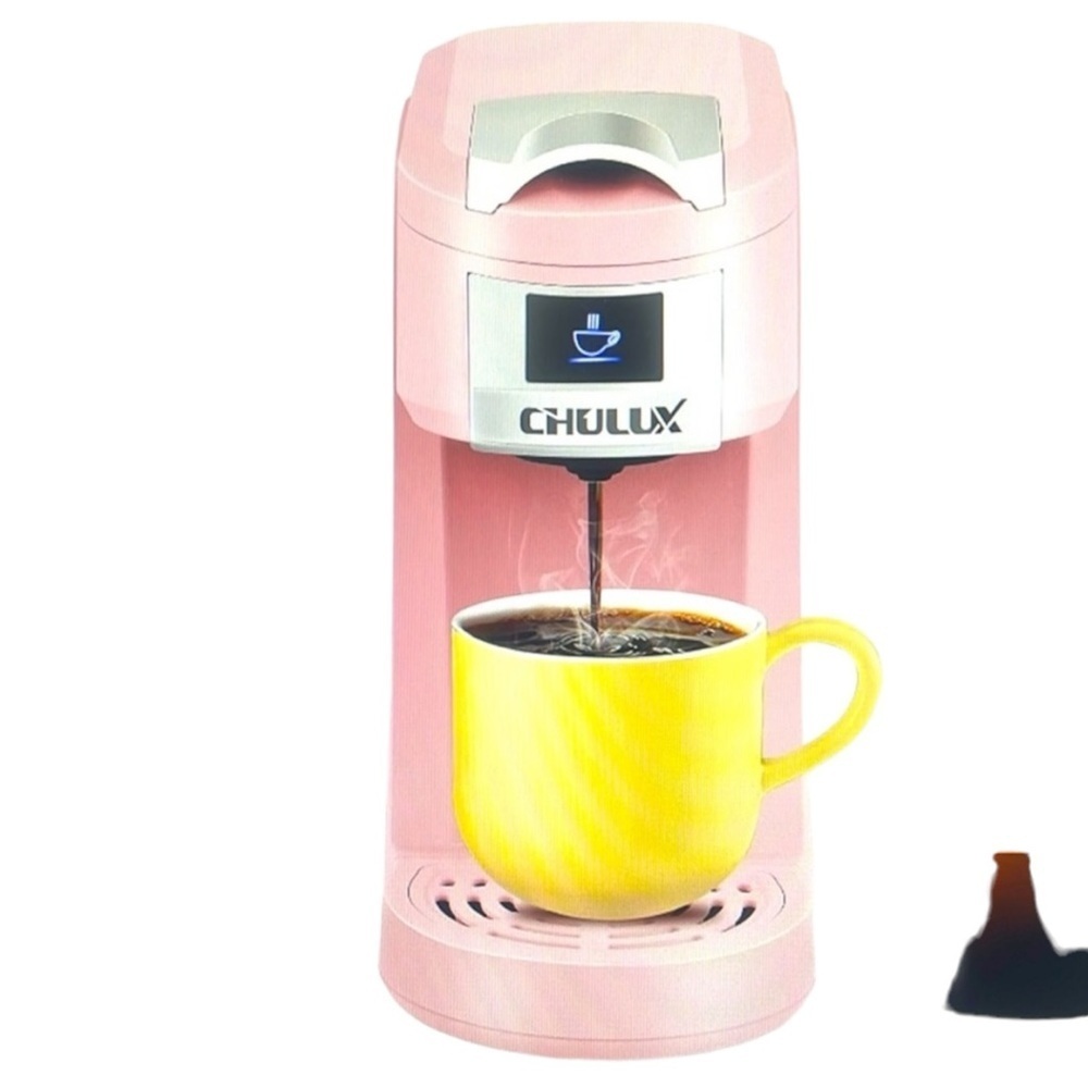 NIB CHULUX Upgrade Single Serve Coffee Maker for K Cup & Ground Coffee, Pink